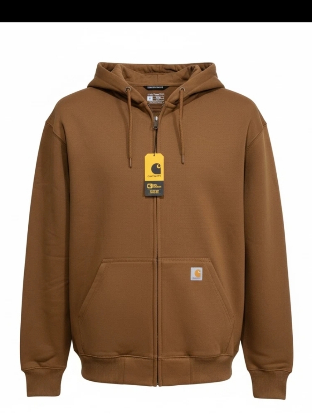 Carhartt "Rain Defender" Loose Fit Brown Zip-Up Hooded Jacket Sz 2XL "New"